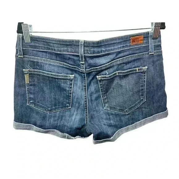 Paige Shorts Womens 28 Blue Medium Jenner Wash Jimmy Jimmy Denim Zip Fly - Picture 4 of 7